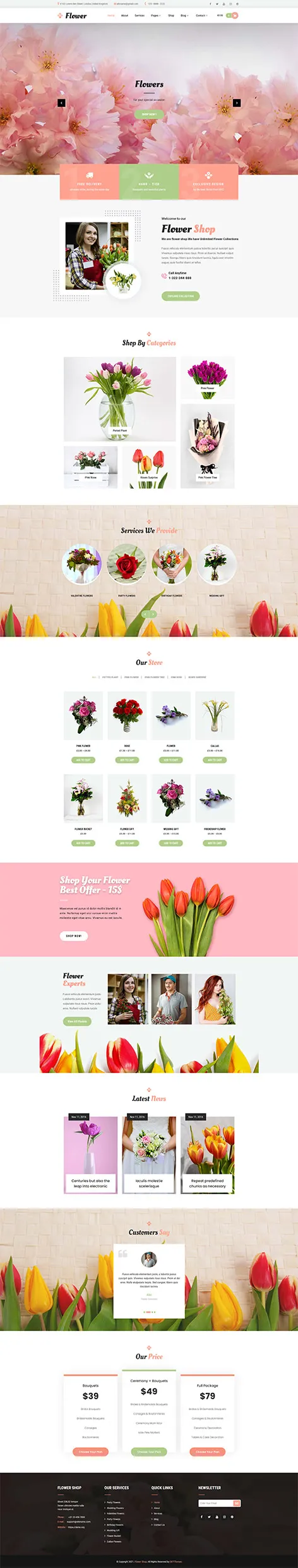 florist WordPress theme